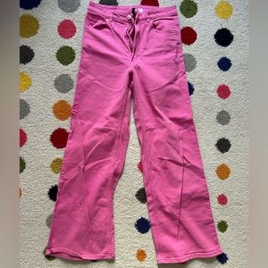 Bubblegum pink wide-leg H&M high rise pants